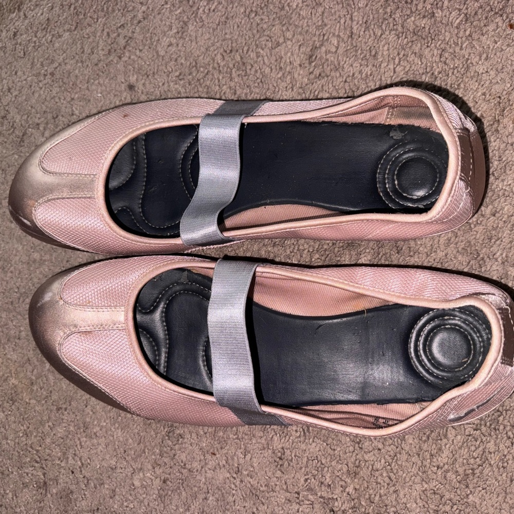 Nike Anthena Rose Gold Mary Jane Ballet Flats